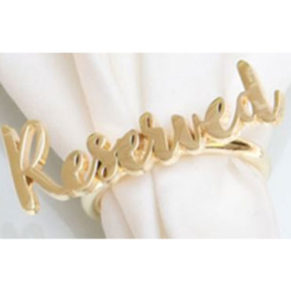 Gold "Reserved" Napkin Ring (1 ea)